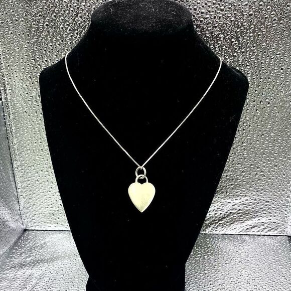 AAD# Italian Sterling 925 Silver Heart Necklace - Picture 3 of 7